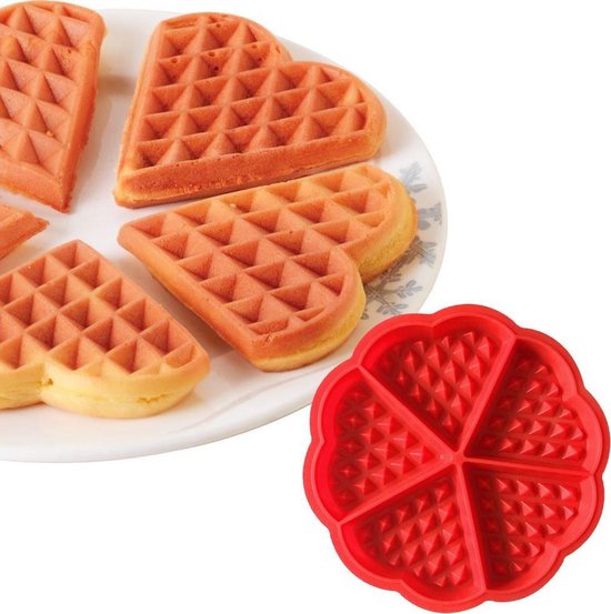 Duplicatie Overvloed liefde Siliconen wafel mal - Bakvorm voor driehoekige wafels - vorm voor gebak/ wafels/koeken... | bol.com