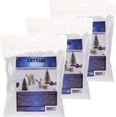 5x Kristal sneeuwvlokken 1 liter - sneeuw versieringen - winter landschap - Sneeuwversiering/sneeuwdecoraties