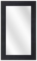 Spiegel met Brede Houten Lijst - Zwart - 20x50 cm