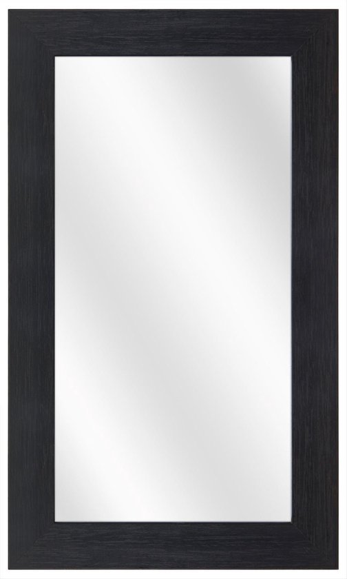 Spiegel met Brede Houten Lijst - Zwart - 20x50 cm | bol.com