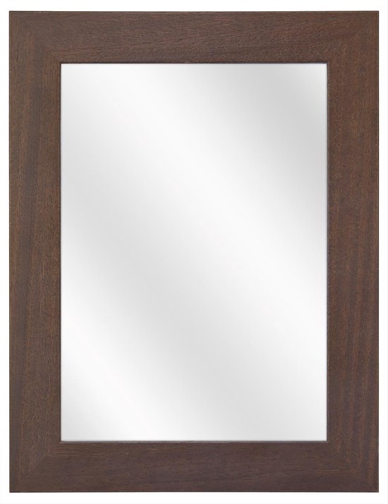 Miroir avec cadre en bois large - Colonial - 40x60 cm