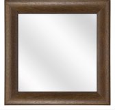 Spiegel met Ronde Houten Lijst - Koloniaal - 40x40 cm