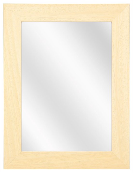 Spiegel met Brede Houten Lijst - Blank - 30x40 cm | bol.com