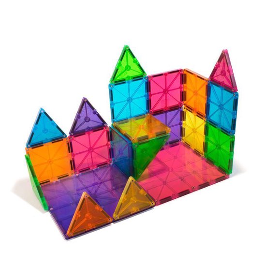 Magna-Tiles Clear Colors - Magnetische tegels voor ruimtelijk inzicht - 32 stuks