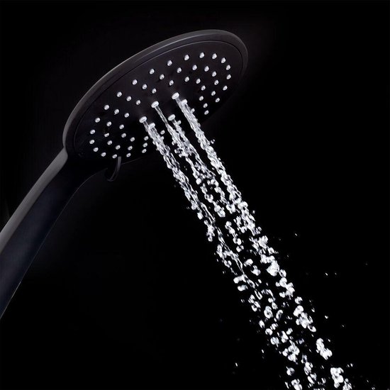 Tiger Twiss Doucheset - Regendouche Ø 30 cm - Handdouche Ø 12 cm - Met thermostaatkraan - 3 standen - Mat zwart