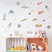 Muurstickers Kinderkamer & Babykamer - Wanddecoratie - Ruimte - Planeten - Sterren - Sterrenstelsels