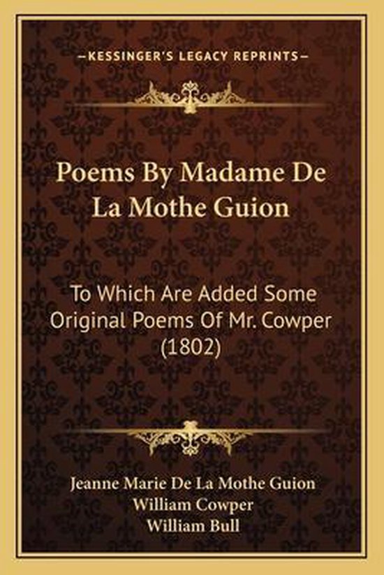Poems by Madame de La Mothe Guion - cover