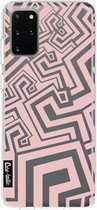 Casetastic Samsung Galaxy S20 Plus 4G/5G Hoesje - Softcover Hoesje met Design - Abstract Pink Wave Print