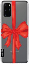 Casetastic Samsung Galaxy S20 Plus 4G/5G Hoesje - Softcover Hoesje met Design - Christmas Ribbon Print