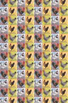 Alex Clark Theedoek Kippen ~ Checkerboard Chickens