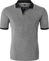 MARVELIS modern fit poloshirt - zwart-wit melange -  Maat: 3XL