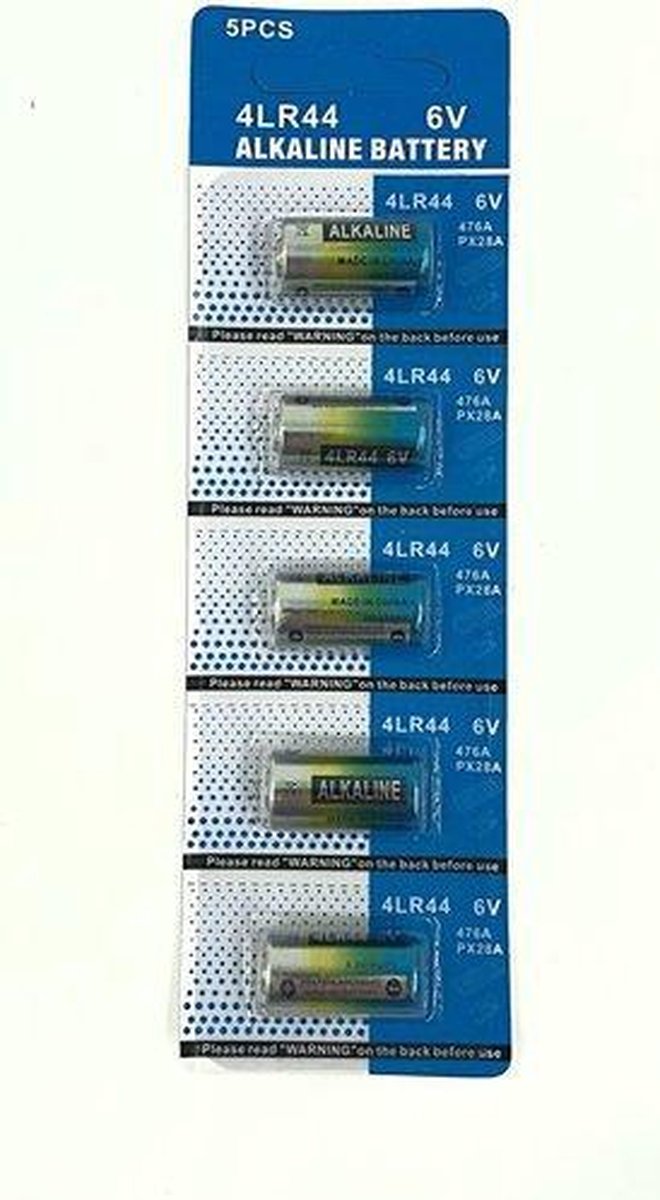10 stuks 4lr44 6v batterij alkaline LR44 476A PX28A L1325 Voordeelpak 10  stuks | bol.com
