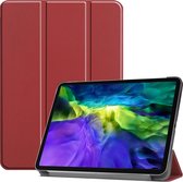 Tablet hoes geschikt voor iPad Pro 11 (2020) - Tri-Fold Book Case - Donker Rood