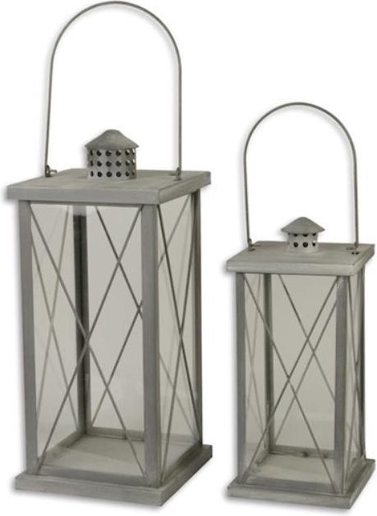 Bediening mogelijk Ideaal stimuleren World of Decorations Metalen windlicht - Set van 2 - Windlicht buiten -  Metalen... | bol.com