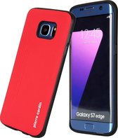 Rood hoesje Pierre Cardin - Backcover - Leer - Galaxy S7 - Stijlvol - Luxe cover