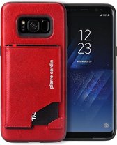 Rood hoesje van Pierre Cardin - Backcover - Stijlvol - Leer - Galaxy S8 - Luxe cover