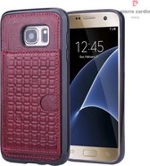 Rood hoesje Pierre Cardin - Backcover - Stijlvol - Leer - voor de Galaxy S7 - Luxe cover