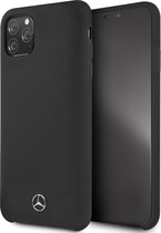Zwart hoesje van Mercedes-Benz - Backcover - Liquid - iPhone 11 Pro Max - Microfiber - MEHCN65SILBK