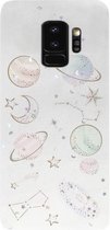 ADEL Siliconen Back Cover Softcase Hoesje Geschikt voor Samsung Galaxy S9 - Heelal Ruimte Bling Bling Glitter