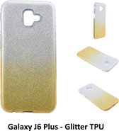 Kleurovergang Goud Glitter TPU Achterkant voor Samsung Galaxy J6 Plus (J6 Plus)