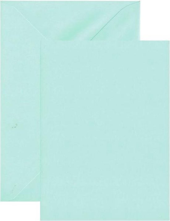 20 Gevouwen kaarten met Enveloppen - Babyblauw - 220 grams papier - A6 / C6 - 148x105mm / 162x114mm