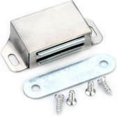 Magneetsluiting voor lade of deur 53 x 25 mm | RVS (2 stuks)