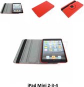 Apple iPad Mini 2-3 Rood Achterkant - Book Case Tablethoes