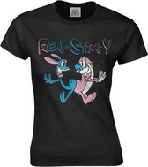 The Ren & Stimpy Show Dames Tshirt -S- Bum Bump Zwart