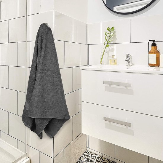 Utopia Towels badhanddoekenset set van 8 badhanddoeken van katoen 600 g/m² 69 x 137 cm