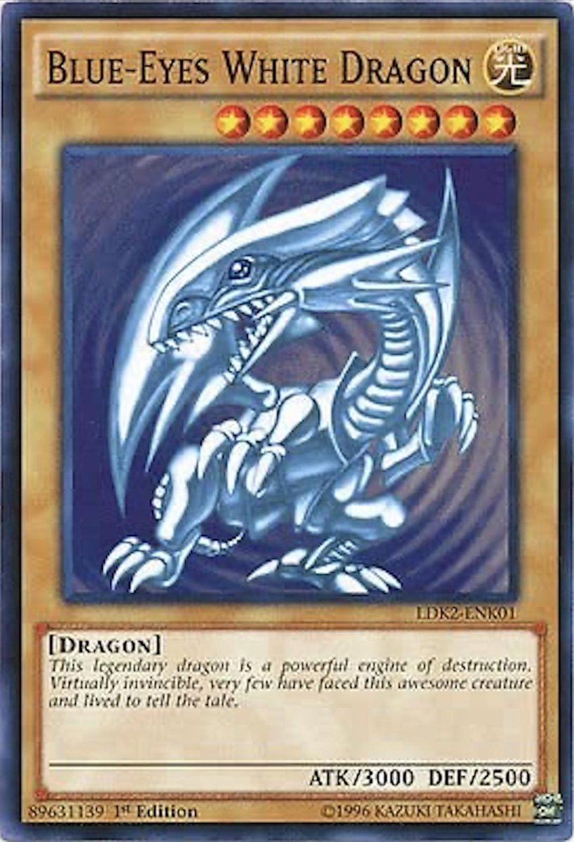 Blue-Eyes White Dragon Yu-Gi-Oh - LDK2 – Yu Gi Oh cards – Yu Gi Oh