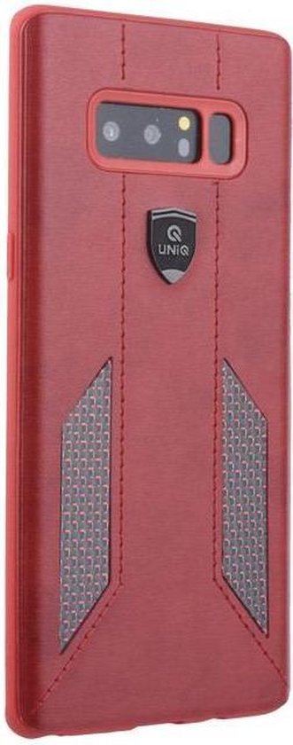 UNIQ Accessory Galaxy Note 8 Kunstleer Hard Case Back cover - Rood (N950F)
