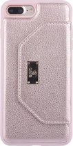 UNIQ Accessory iPhone 7-8 Plus Kunstleer portemonnee Hard Case Back cover - Roze