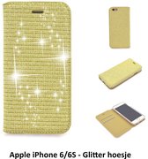 Goud hoesje voor Apple iPhone 6-6S - Book Case - Pasjeshouder - Magneetsluiting