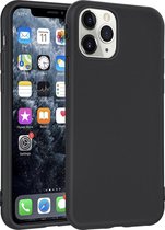 Apple iPhone 11 Pro Zwart Backcover hoesje Silicone - Soft Touch