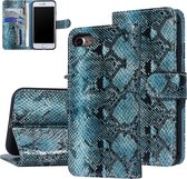 UNIQ Accessory Zwart en Blauw Slangenleer hoesje voor iPhone 7-8 - Book Case