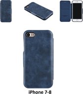 UNIQ Accessory Blauw hoesje iPhone 7-8 - Book Case - Pasjeshouder - Magneetsluiting