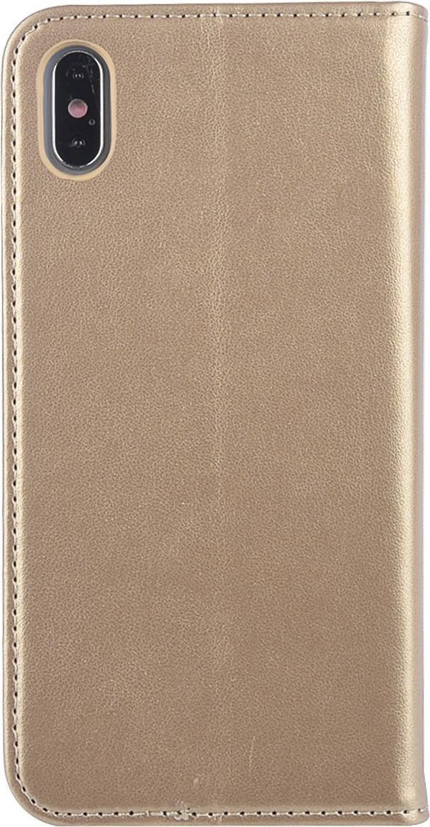 Goud hoesje iPhone Xs Max Book Case - Pasjeshouder - Magneetsluiting