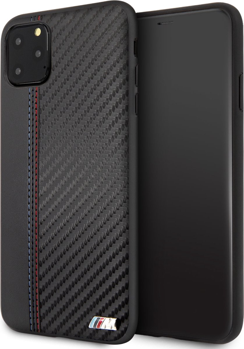 iPhone 11 Pro Max Backcase hoesje - BMW - Effen Zwart - Kunstleer