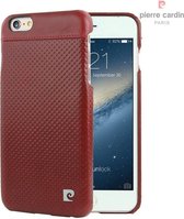Rood hoesje van Pierre Cardin - Backcover - Stijlvol - Leer - iPhone 6-6S Plus - Luxe cover