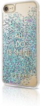 Guess Hard Case Glitter Shine - Bleu - pour iPhone X.