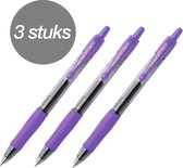 Pilot G-2 – Gel Ink Violet Rollerball pen 3 stuks – Medium Tip