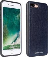 Blauw hoesje van Pierre Cardin - Backcover - Leer - Stijlvol - voor iPhone 7-8 Plus - Luxe cover