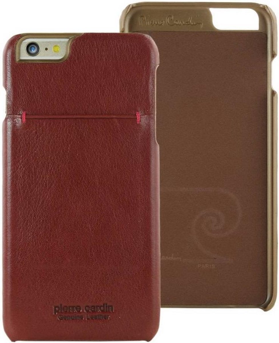 Rood hoesje van Pierre Cardin - Backcover - Stijlvol - Leer - voor de iPhone 6-6S Plus - Luxe cover
