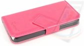 Roze hoesje voor Apple iPhone 5-5s-SE -Book Case - Pasjeshouder - Magneetsluiting