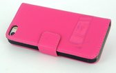 Roze hoesje voor Apple iPhone 5-5s-SE -Book Case- Pasjeshouder - Magneetsluiting
