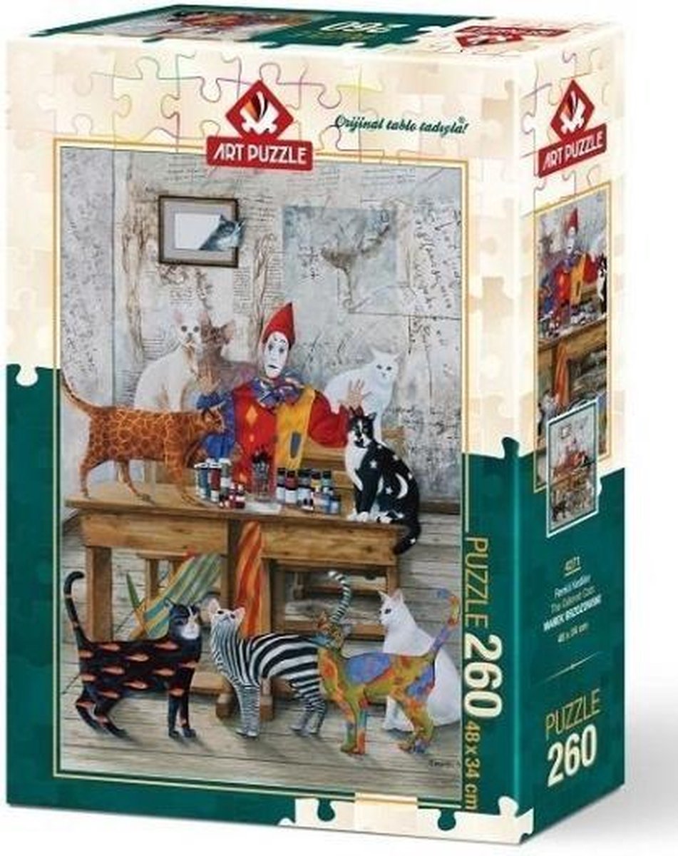 Art Puzzle The Coloured Cats – Legpuzzel – 260 stukjes – 48 x 34 cm