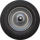 4.00-8 premium kruiwagenwiel - massief/anti-lek band en stalen velg - 150 kg maximale belasting - 20 mm asgat/naafdiameter - inclusief kogellager, as en afstandhouders