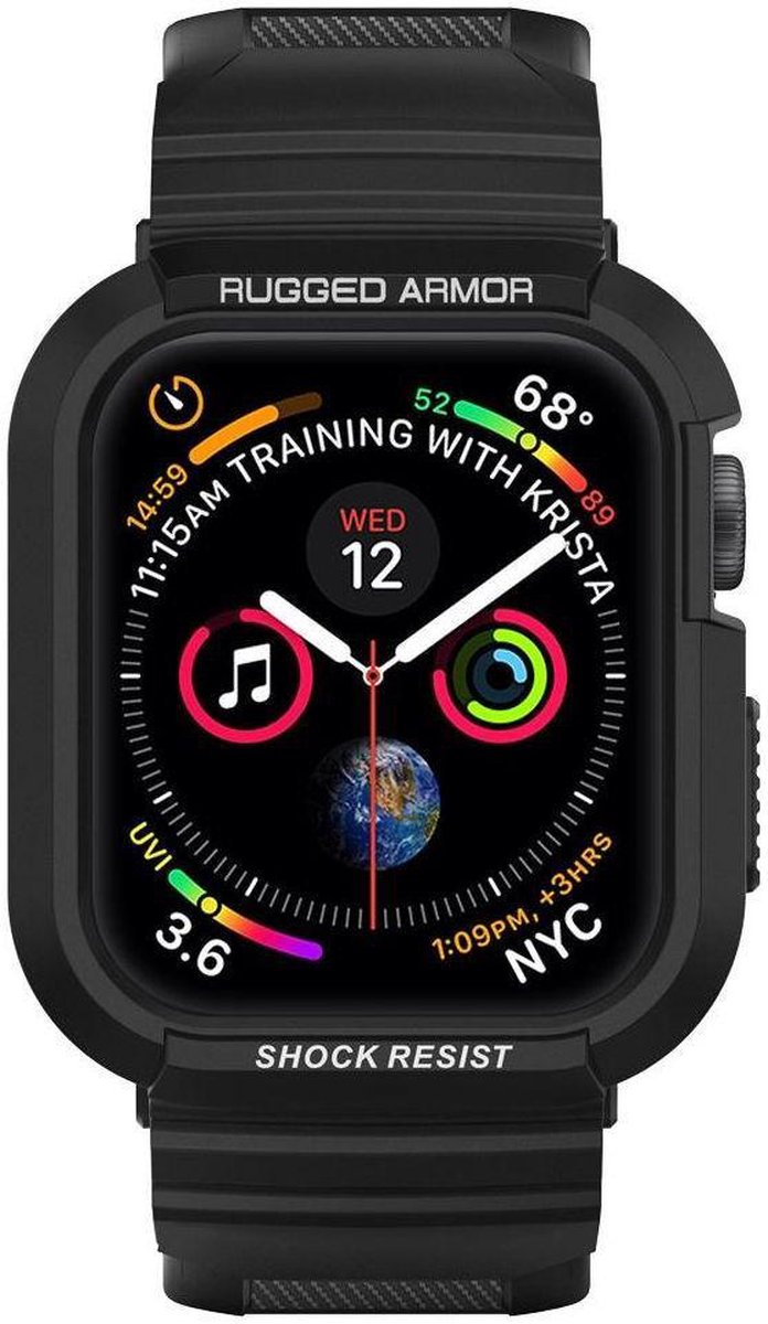 Spigen Apple Watch 4 44mm Rugged Armor Pro - Noir