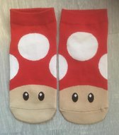 Super Mario kindersokken karakter Toad Unisex Enkelsokken Maat 31-35