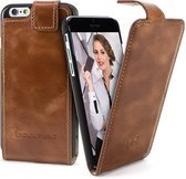 Bouletta - Lederen iPhone SE (2020) - FlipCase hoesje - Rustic Cognac